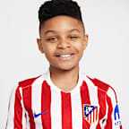 Atlético Madrid 2025/26 Stadium Home Older Kids' Nike Dri-FIT Football Replica Shirt