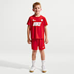 Conjunto de jersey y shorts Dri-FIT para niños talla pequeña Nike Sportswear Goal Mode