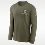 Miami Dolphins Salute to Service Men's Nike NFL Long-Sleeve T-Shirt