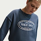 Sweatshirt de gola redonda folgada Nike Sportswear Phoenix Fleece para mulher