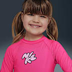 Playera de manga larga Nike Swim Hydroguard para niñas talla pequeña