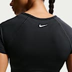 Nike Pro Women's Dri-FIT Short-Sleeve Cropped Graphic Top