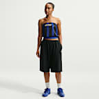 Playera de tubo de tela de punto a rayas de ajuste slim para mujer Nike Sportswear