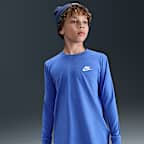 Playera de manga larga para niños grandes Nike Sportswear