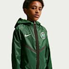 Chamarra Anthem de futbol Nike Dri-FIT para niños talla grande de Nigeria