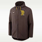 San Diego Padres Authentic Collection Men's Nike Therma-FIT MLB Full-Zip Hooded Jacket