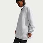 Nike Studio Fleece Medium Weight Women's Oversized Mock-Neck Sweatshirt