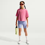 Haut à manches courtes Dri-FIT Nike One Relaxed pour ado (fille)
