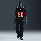 Jersey Nike Dri-FIT de la NFL Limited para hombre Christian McCaffrey San Francisco 49ers Rivalries Collection