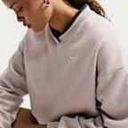 Nike Studio Fleece Medium Weight Women's Oversized V-Neck Top