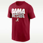 Playera universitaria Nike para hombre Alabama Campus Local Madness