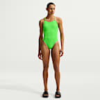 Traje de baño recortado de una pieza para mujer Nike Swim HydraStrong Essential