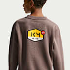 Camisola de futebol de gola redonda Kylian Mbappé Club Fleece Júnior