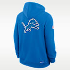 Detroit Lions Utility Player Sideline Men's Nike Dri-FIT NFL Full-Zip Hoodie