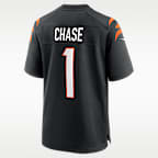 Jersey de futbol americano Game para hombre NFL Cincinnati Bengals (Ja'Marr Chase)