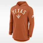 Playera universitaria con gorro de manga larga Nike Dri-FIT para hombre Texas Legacy Arch