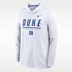 Duke Sideline Men's Nike Dri-FIT College Long-Sleeve Hooded Top