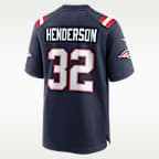 TreVeyon Henderson New England Patriots Men's Nike NFL Game Jersey