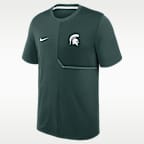 Michigan State Sideline Coach Men's Nike Dri-FIT College Top
