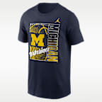 Playera universitaria Nike para hombre Michigan Basketball Refresh