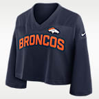 Denver Broncos Wide Receiver Jersey Fashion Women's Nike Dri-FIT NFL Cropped Top