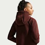 Sudadera con gorro de cierre completo para niña Nike Sportswear Tech Fleece