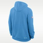 Sudadera con gorro Nike Dri-FIT de la NFL de cierre completo para hombre Tennessee Titans Sideline Standard Issue