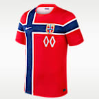 Norway 2026 Stadium Home Men's Nike Dri-FIT Soccer Replica Custom Jersey By You
