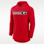 Georgia Primetime Pattern Men's Nike Dri-FIT College Long-Sleeve Hooded T-Shirt