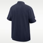 Chamarra de manga corta Nike de la NFL con gorro de medio cierre para hombre Dallas Cowboys Sideline Coach