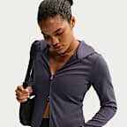 Maglia slim fit a manica lunga con zip a tutta lunghezza Nike Sportswear Chill Knit – Donna