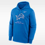 Sudadera con gorro sin cierre Nike Therma de la NFL para hombre Detroit Lions
