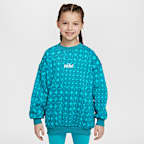 Nike Sportswear Club Fleece Big Kids' (Girls') Oversized Crew-Neck Sweatshirt