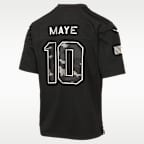 Drake Maye New England Patriots Salute to Service Big Kids' Nike NFL Game Jersey