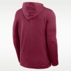 Playera de manga larga universitaria Nike Dri-FIT con gorro para hombre Florida State Sideline