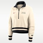Georgia Legacy Women's Nike College Cropped 1/4-Zip Crew