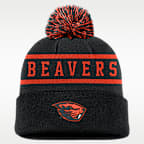Oregon State Peak Men's Nike College Cuffed Pom Beanie
