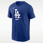 Playera Nike de la MLB para hombre Los Angeles Dodgers City Connect Large Logo