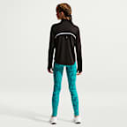 Haut à manches longues et demi-zip Dri-FIT Nike Tempo pour pré-ado (fille)