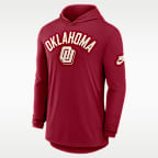Oklahoma Legacy Arch Men's Nike Dri-FIT College Long-Sleeve Hooded T-Shirt