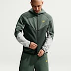 Chamarra Windrunner de tejido Fleece de cierre completo para hombre Nike Tech
