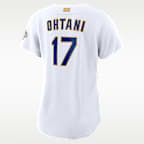Shohei Ohtani Los Angeles Dodgers 2025 World Series Champion Gold Series Women's Nike MLB Stadium Jersey