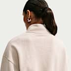 Haut court oversize à 1/4 de zip Nike Studio Fleece Medium Weight pour femme