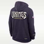 Minnesota Vikings Rivalries Collection Sideline Men's Nike Dri-FIT NFL Pullover Hoodie