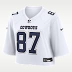 Jake Ferguson Dallas Cowboys Women's Nike NFL Cropped Tundra Game Jersey