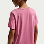 Nike One Fitted Older Kids' (Girls') Dri-FIT Short-Sleeve Top