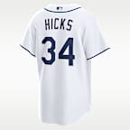 Liam Hicks Tampa Bay Rays 2026 World Series Participant Men's Nike MLB Replica Jersey