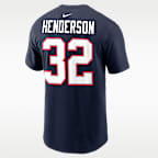 TreVeyon Henderson New England Patriots Super Bowl LX Men's Nike NFL T-Shirt