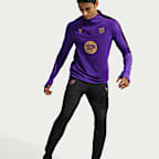 FC Barcelona Strike Elite idegenbeli Kobe Dri-FIT ADV kötött férfi futball-melegítőfelső