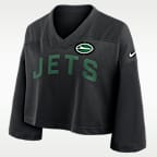 New York Jets Wide Receiver Women's Nike Dri-FIT NFL Cropped Jersey